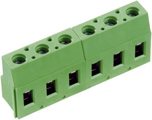 Złącze skręcane PTR AK500/6DS-5.0-V, 6 pin, RM 5,0 mm, 1,5 mm2, 17,5 A, 250 V, zielone