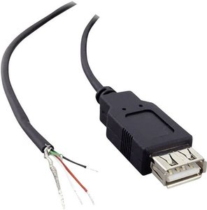 Złącze USB typu A 2.0 z otwartym końcem kabla BKL Electronic 10080111, 1.80 m, 1 szt.