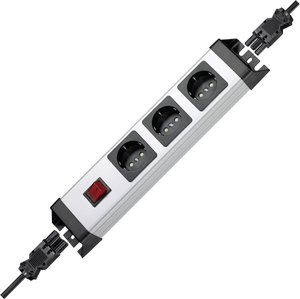 Listwa zasilająca z wyłącznikiem Kopp POWERversal 3fach, WIELAND 226220013, Złącze Wieland, Ilość gniazdek: 3
