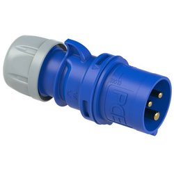 Wtyczka CEE-Cara, PCE 172500009, 3-pin, 230 V/AC, 16 A, IP4