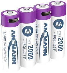 Akumulator AA/R06 Ansmann 1312-0036, Li-Ion, 2000 mAh, 1.5 V, 4 szt.