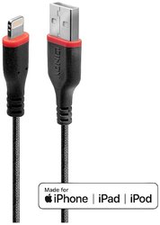 Kabel USB LINDY, USB 2.0, Złącze męskie Lightning, Złącze męskie USB-A, 1.00 m