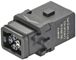 Złącze męskie Harting Han 1A-M12-f X-coded 09 10 008 3106, Han® 1A, 1 szt.