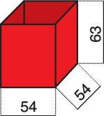 Wkładka do pojemnika asortymentowego Hünersdorff 624100, Ilość przegród: 1, (D x S x W) 54 x 54 x 63 mm