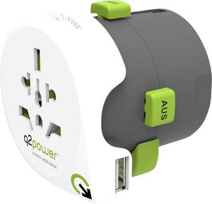 Adapter podróżny Q2 Power 2.100110  Weltreiseadapter Qdapter USB