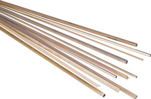 Profil rurkowy, Modelcraft, 1,3 x 0,9 x 500 mm, mosiądz