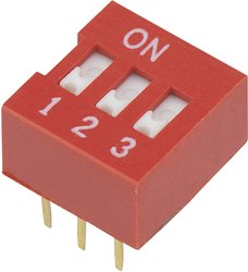 Przełącznik DIP Conrad DSR-03, ON / OFF, 3-Pin