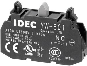 Element stykowy YW-E01  1 NC chwilowy 240 V/AC Idec YW-E01 1 szt.