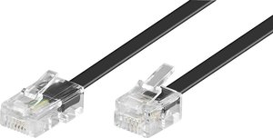 ISDN, Western Kabel [1x złącze męskie RJ45 8p4c - 1x złącze męskie RJ11 6p4c] 10.00 m czarny Basetech