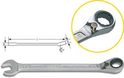 Klucz płasko oczkowy z grzechotką Hazet  606-10 10 mm