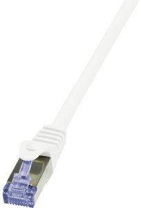 Kabel LAN LogiLink CQ3141S, 1 szt., RJ45, CAT 6a, S/FTP, 50.00 m, biały