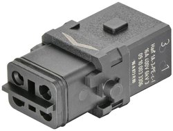 Złącze męskie Harting Han 1A-3+PE-C-f 09 10 003 3306, Han® 1A, 1 szt.