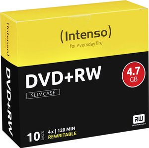 Intenso DVD+RW 4,7GB 4x 10 szt. w opakowaniu typu slim DVD+RW Intenso 4211632 10 szt.