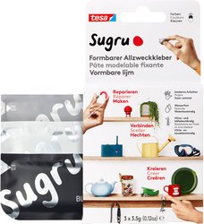 Susumatby tesa® - uniwersalny klej formujący, 3 sztuki (3 x 3,5 g) w kolorze czarnym, białym i szarym Klej uniwersalny tesa Sugru Klej 41231-00001-00 3 szt.