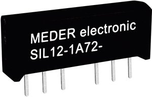 Przekaźnik kontaktronowy StandexMeder Electronics SIL12-1A72-71L 1 NO 12 V/DC 1 A 15 W SIL-4