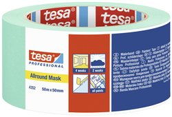 tesa® PROFESSIONAL 4352 Allround Mask - taśma maskująca do ostrych krawędzi lakieru 50m:50mm Taśma maskująca tesa  04352-00004-00 ALLROUND MASK (D x S) 50 m x 50 mm 50 m 1 szt.