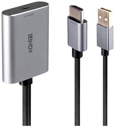 Konwerter HDMI, USB-C® LINDY 43347 43347, [1x złącze męskie HDMI - 1x złącze żeńskie USB-C]