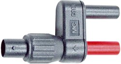 Adapter izolowany BNC -Ø 4 mm (XF-SS/4 BNC żeńskie na 4 mm męskie) Adapter pomiarowy  bezpieczna Stäubli SW XF-SS/4 czarny, czerwony