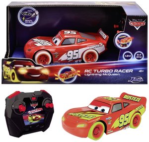 Samochód RC dla początkujących JADA TOYS Cars Glow Racers Lightning McQueen, 1:24, Elektryczny, RtR