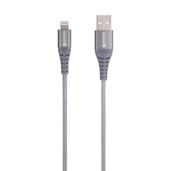 Skross Kabel USB USB 2.0 Złącze męskie USB-A 1.20 m szary okrągły, elastyczny, oplot materiałowy SKCA0011A-MFI120CN