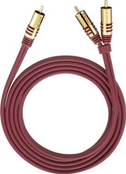 Kabel audio, Cinch Oehlbach 20562, [2x złącze męskie RCA/cinch - 1x złącze męskie RCA/cinch], 2.00 m, czerwony