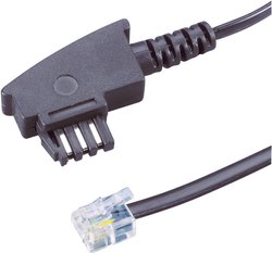 Kabel przyłączeniowy Basetech TAE-F (Universal-Pin Out) 15.00 mczarny Telefon Kabel Basetech BT-1602120 1 szt.