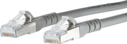 Kabel LAN Metz Connect 1308453033-E, 1 szt., RJ45, CAT 6a, S/FTP, 3.00 m, szary