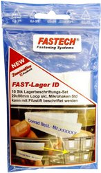 Oznaczniki na rzep Fastech 610-010-Bag, (szer. x wys.) 80 mm x 20 mm, 10 szt.