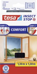 Moskitiera na okno Tesa InsectStop Comfort, 130 x 130 cm, antracyt