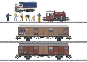 Lokomotywa diesel Märklin 26616 Zestaw pociągów towarowych drobnicowych H0 DB