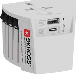 Skross dwubiegunowy adapter Weltr Złącze USB C. Adapter podróżny Skross 1302962  MUV USB (AC)