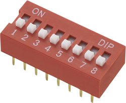 Przełącznik DIP Conrad, 8 x ON / OFF, 8-Pin