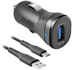 Ładowarka USB sbs mobile Auto-Ladeset mit Micro-USB TECRKITMIC21AFAST 10 W 2.1 A