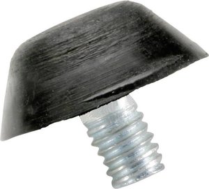 Odbój z gwintem PB Fastener 110718 15 x 15 x M4 x 10 mm NR, czarny