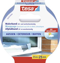 taśma malarska tesa® EXTERIOR — odporna na promieniowanie UV i warunki atmosferyczne, idealna do prac malarskich na zewnątrz Taśma maskująca tesa tesa® 56250-00000-01 PRECISION OUTDOOR (D x S) 25 m x 25 mm 25 m 1 szt.