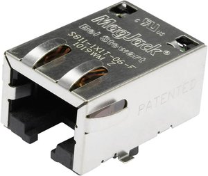 złącze żeńskie do wbudowania poziomego RJ45 BEL Stewart Connectors S811-1X1T-06-F Ilość styków: 8P8C 1 szt.