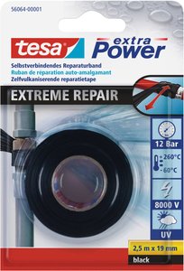 tesa® extra Power Extreme Repair Tape — Odporna taśma klejąca do tymczasowych lub trwałych napraw i izolacji Taśma naprawcza tesa tesa® extra Power 56064-00001-00 EXTREME REPAIR (D x S) 2.5 m x 19 mm 2.5 m 1 szt.