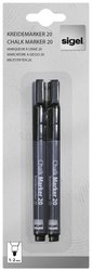 Sigel Marker kredowy BA177 BA177 czarny 1 mm, 2 mm Marker kredowy Sigel BA177 BA177
