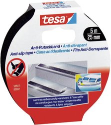 tesa® taśma antypoślizgowa do kąpieli i pod prysznic — wodoodporna taśma samoprzylepna zapobiegająca upadkom w wilgotnym otoczeniu Taśma antypoślizgowa tesa 55587-00002-11, (D x S) 5 m x 25 mm, 5 m, 1 szt.
