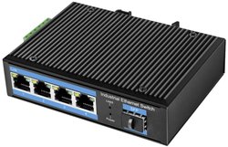 Przemysłowy przełącznik Gigabit Ethernet, 4 porty 1000 Mbit/s + 1 port SFP Switch LogiLink NS204