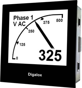 Wskaźnik panelowy cyfrowy TDE Instruments Digalox DPM72-MP DIN 500V/10A AC/DC z wyświetlaczem RGB i interfejsem USB