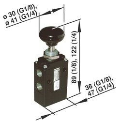 Zawór tłoczkowy ręczny i mechaniczny Super X Norgren 03060402 3/2-drożny, G1/4