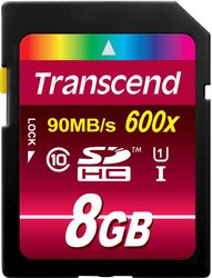 Karta pamięci SDHC Transcend TS8GSDHC10U1, 8 GB, Class 10, UHS-I, 90 MB/s / 22 MB/s