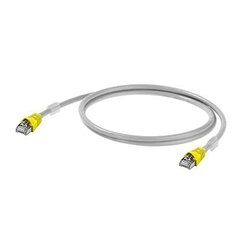 Kabel sieciowy krosowany Weidmüller 1312160004, CAT 6a, S/FTP, Średnica przewodu (system AWG) 27/7, RJ45 (krosowany), 0.40 m, szary