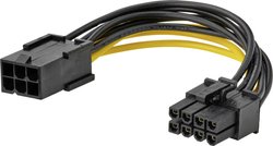 Kabel Akasa AK-CB052 [1x złącze męskie PCI-E, 6-pin - 1x złącze męskie PCI-E, 8-pin] 0.10 m