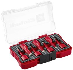 Einhell M-CASE 7 szt. Zestaw wierteł do płytek, M14, do cięcia na sucho, oprawa diamentowa 7 mm, długa żywotność, chłodziwo w zestawie ze schowkiem Komplet wierteł do ceramiki Einhell 500400 1 zest.