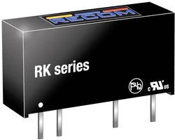 Przetwornica DC/DC, do PCB RECOM RK-1212S RK-1212S, SIP-7, 1 W, 12, 84 mA, 1 szt.