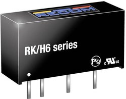 Przetwornica DC/DC, do PCB RECOM RK-2415S/H6 RK-2415S/H6, SIP-7, 1 W, 15, 66 mA, 1 szt.