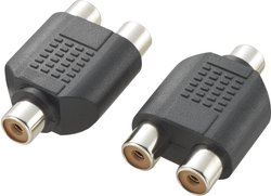 Adapter Y Chinch, SpeaKa Professional 1 x złącze Ż RCA na 2 x złącze Ż RCA