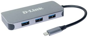 Hub Multiport USB-C® USB 3.2 Gen 2 (USB 3.0) D-Link DUB-2335 6 Portów  antracytowy